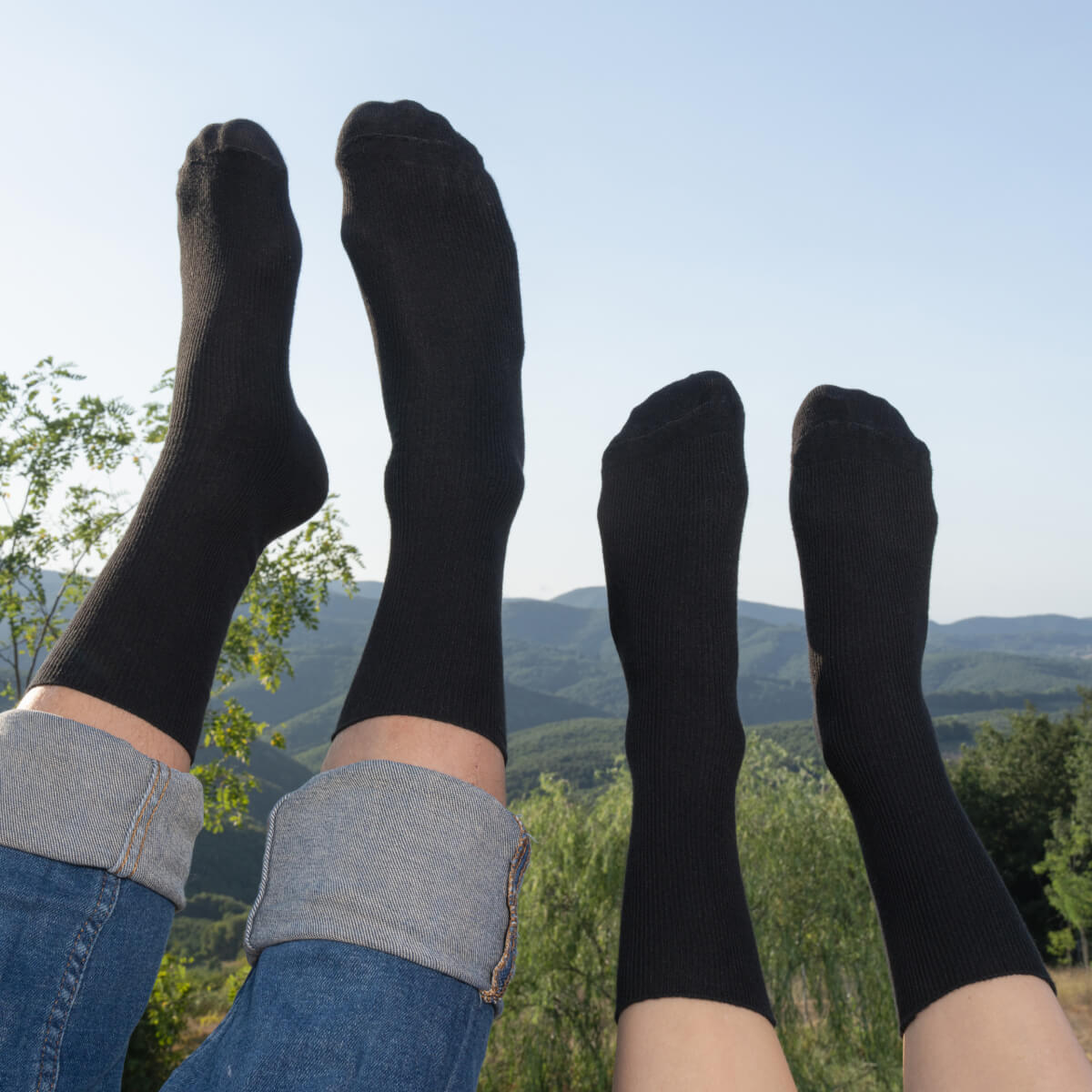 Sensitive black socks for men and women - Nordic Socks